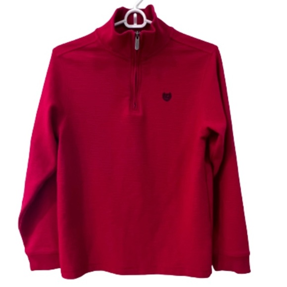 Chaps Like New Quarter Zip Red Pullover Size Youth Lg 14/16 EUC - Picture 2 of 6